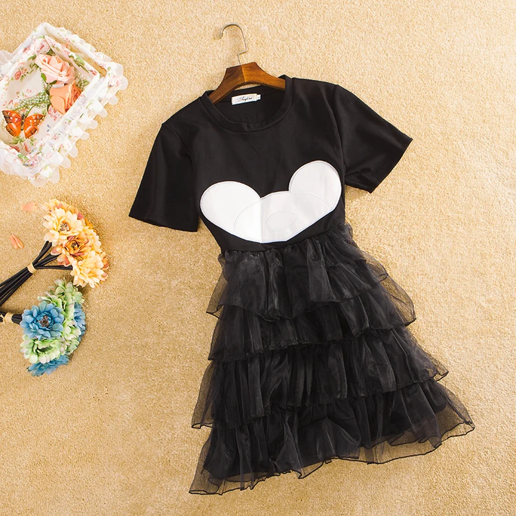 Женское бальное платье Alpha с коротким рукавом многослойное милое мини из органзы