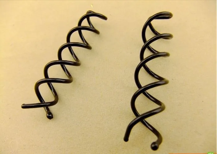 2017 женские аксессуары для волос шпилька черный спиральный винт затягивающая