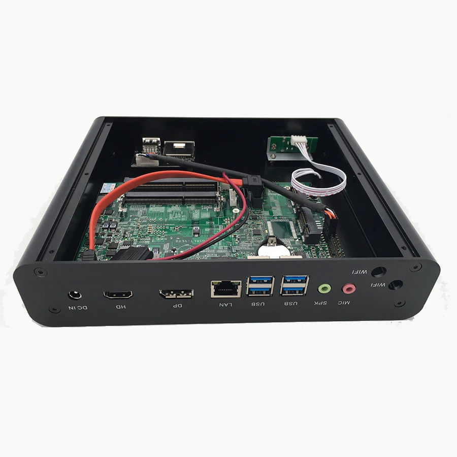 Мини ПК безвентиляторный Core i7 7500u Ordinateur де бюро Оконные рамы 10 неттоп Intel NUC Barebone