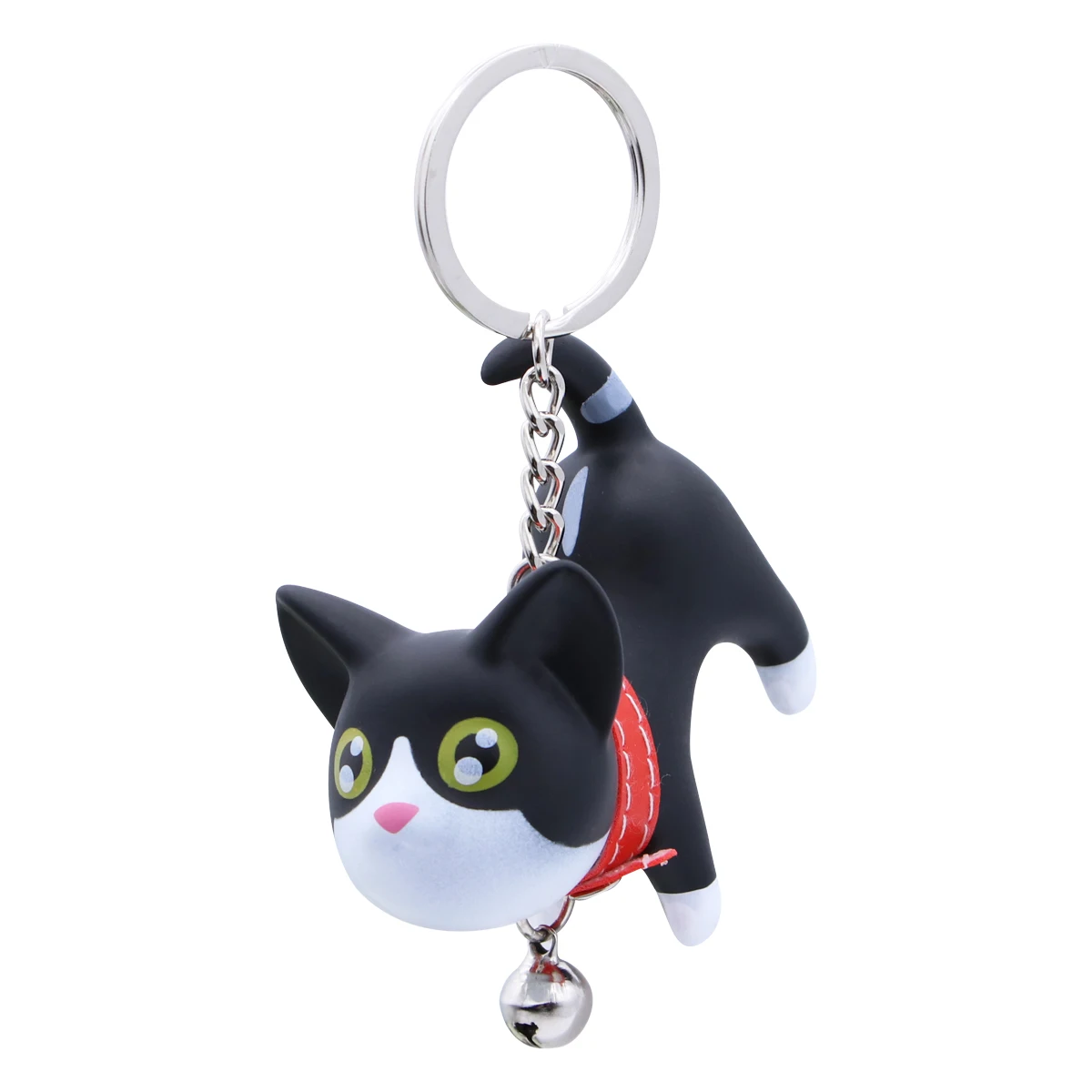 Милый мультфильм куклы Малый Черный кот брелок порте скрипичный ключ Для женщин
