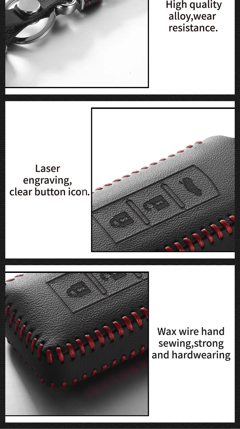 Чехол для ключей из натуральной кожи для Mitsubishi Outlander Lancer 10 Pajero Sport ASX L200, чехол для пульта дистанционного управления