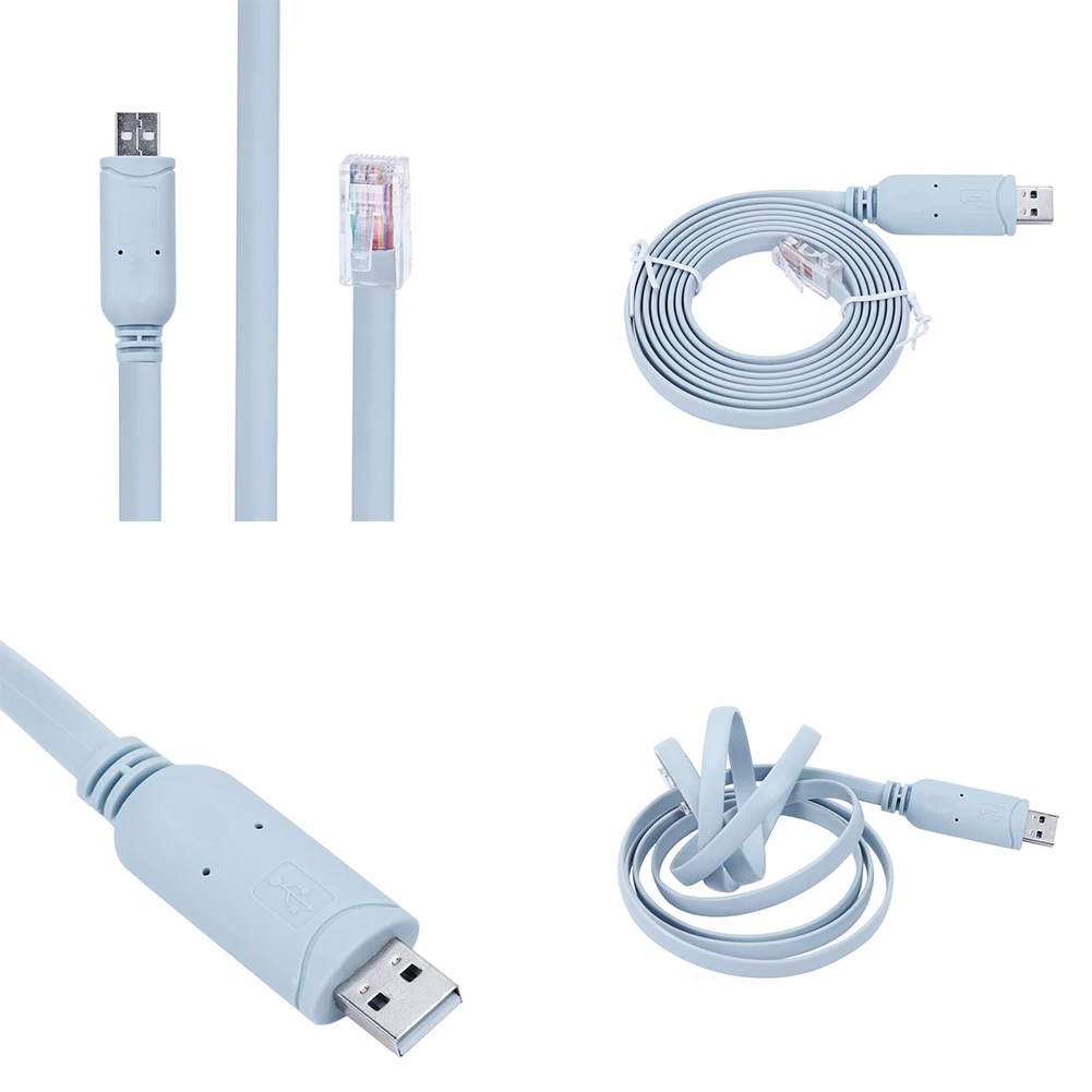 Горячая 1 8 м USB к RS232 RJ45 последовательный консольный кабель Соединительная линия