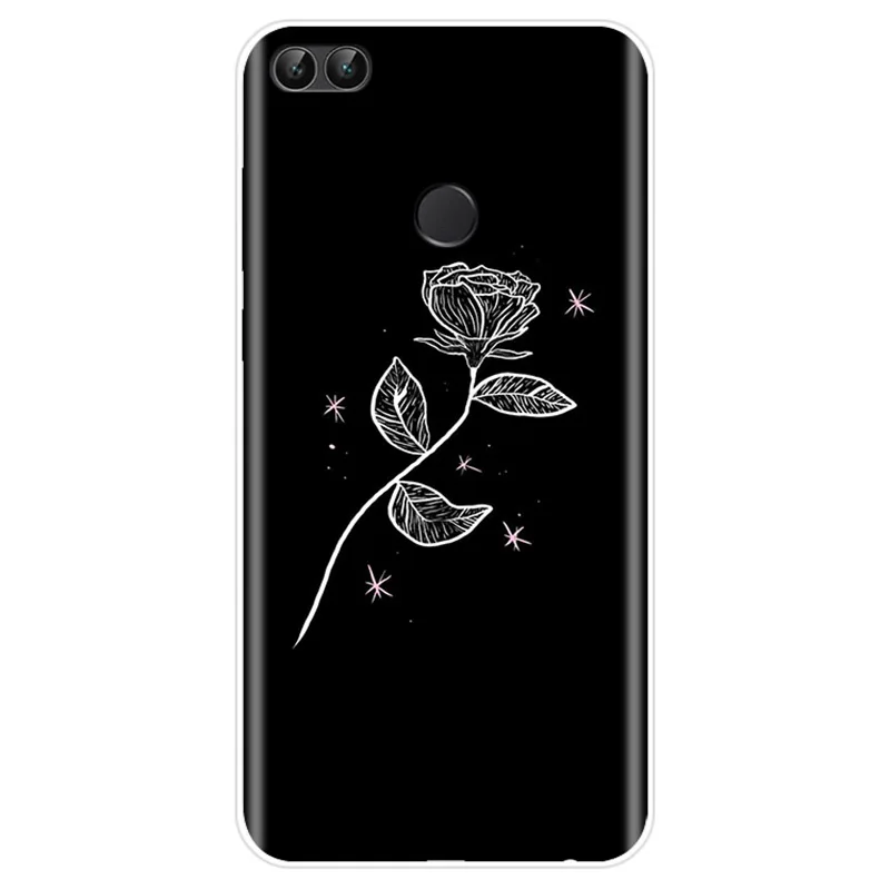 Чехол для телефона из ТПУ с изображением космонавта черного и белого цвета Huawei P9