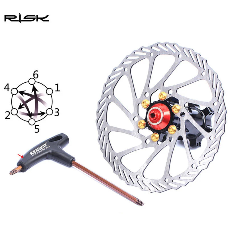 Риск 12 шт M5x10mm T25 Ti тормозного диска Болты ротора для MTB велосипед Титан Torx ротора винт для AVID SRAM сверхлегкий
