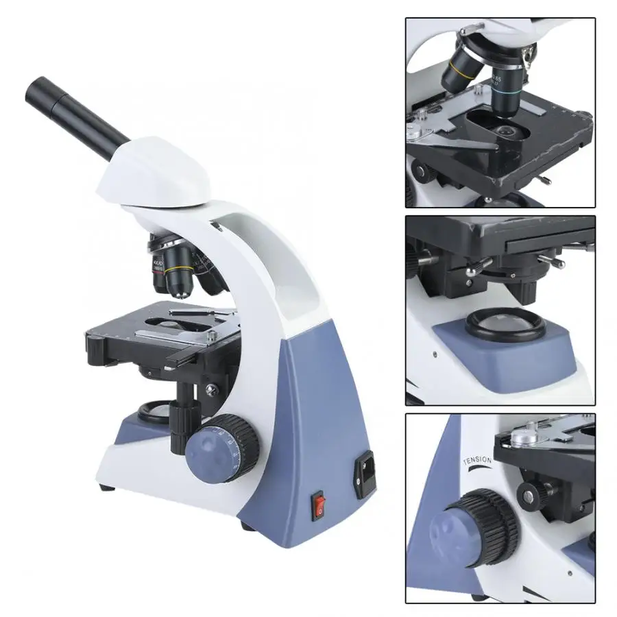 Цифровой микроскоп 40-1000X WF10X монокулярный для студентов образовательная