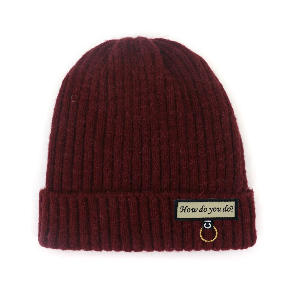 Wool Mens Womens Winter Hats Knit Solid Colour Autumn Thick and Warm Skullies Peas Soft Knitted MXM070 | Аксессуары для одежды