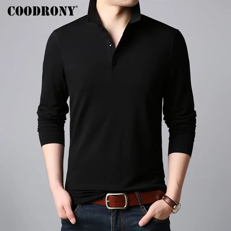 Классическая Повседневная футболка COODRONY с отложным воротником Женская из