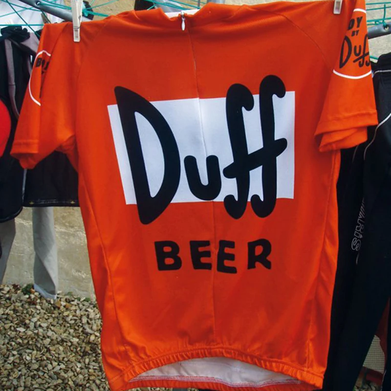 Duff Beer Новинка лета оранжевая велосипедная майка для мужчин на заказ дорога