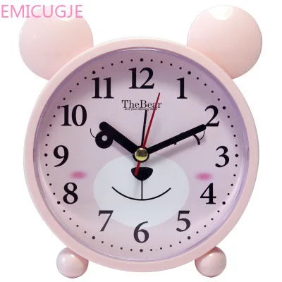 Креативные прикроватные часы Destop для детей розовые фиолетовые зеленые Желтые