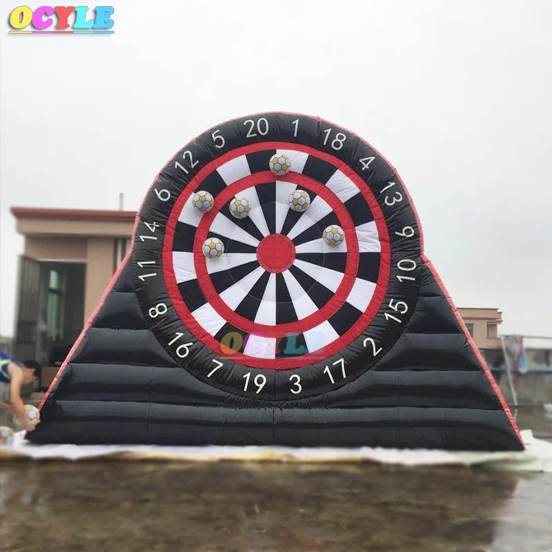 Free air shipping to door 4/5m big inflatable foot dart board/inflatable football soccer board game/giant darts game | Игрушки и хобби