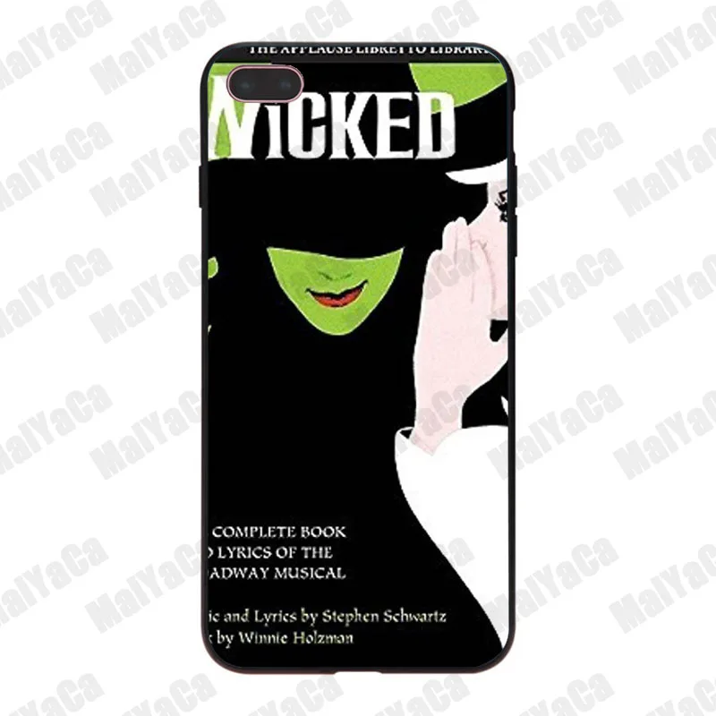 MaiYaCa Broadway Musical Wicked Lyrics Красочный милый мягкий чехол для телефона iPhone 8 7 6 6S Plus X 10 5 5S