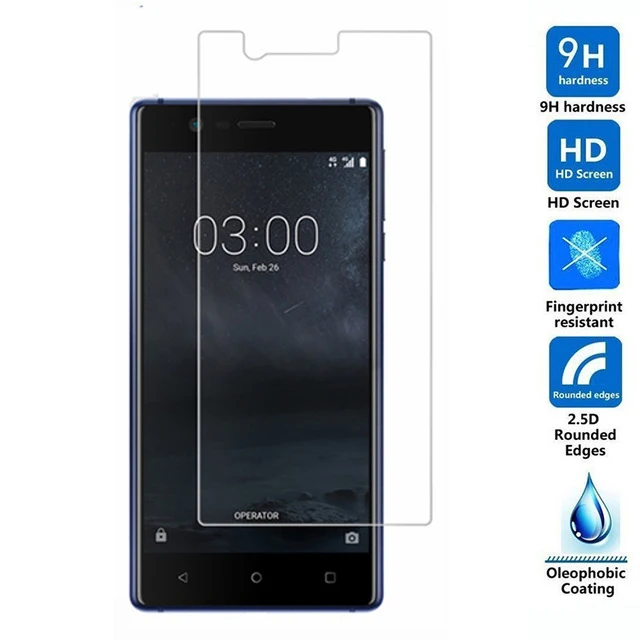 Для Nokia 3 закаленное стекло 2.5D 9H Высококачественная защитная пленка