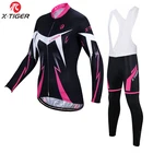 X-Tiger Женский комплект Джерси для велоспорта, быстросохнущая осенняя одежда с длинным рукавом для велоспорта, одежда для горного велосипеда, одежда Ropa Ciclismo Hombre