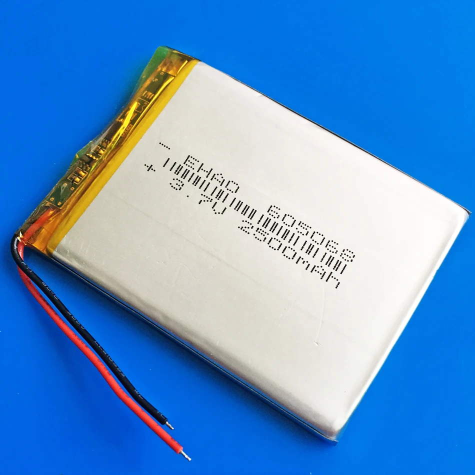 5 шт. 3 7 в 2500 мАч полимерный литий-полимерный аккумулятор 605068 для GPS DVD PAD power bank camera