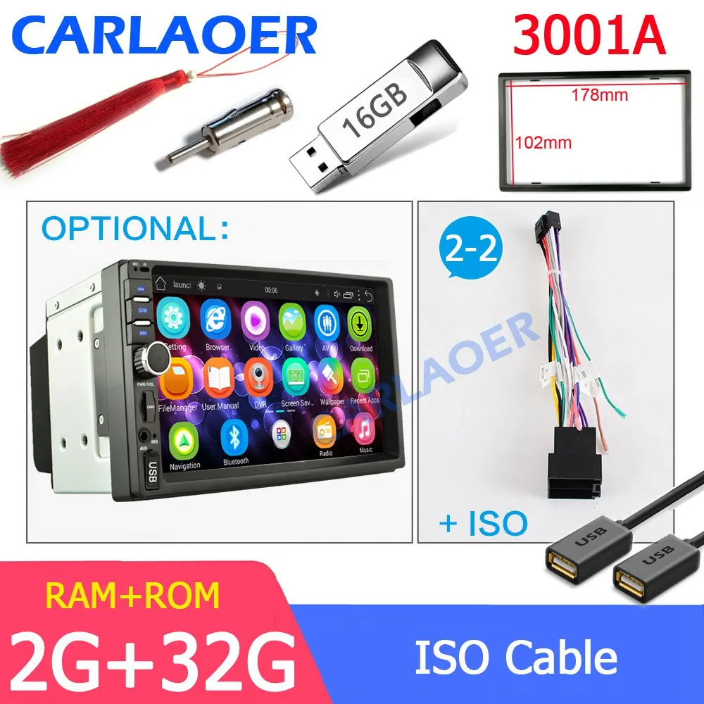 7018A 2G ISO 2G ram 2 din автомагнитола 2Din Android Автомагнитола мультимедийный плеер Авто Аудио для Nissan hyundai Kia toyata lada Chevrolet Ford BYD - Цвет: 7018A 2G ISO