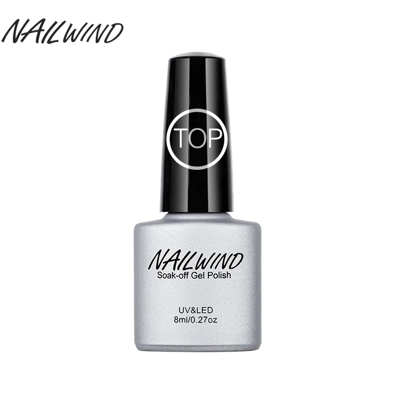 Длинное прочное верх покрытие NAILWIND 8 мл Базовое блестящее набор для маникюра