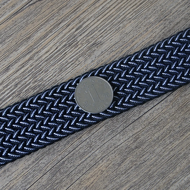 

Newset 130cm big size 40 42 43inch man belt brown extended men needle woven elastic belt phantom color buckle belts wholesale