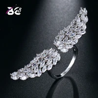 be 8 hot sale adjustable angel wings ring micro pave zircon rings for women fashion jewelry female gifts r091