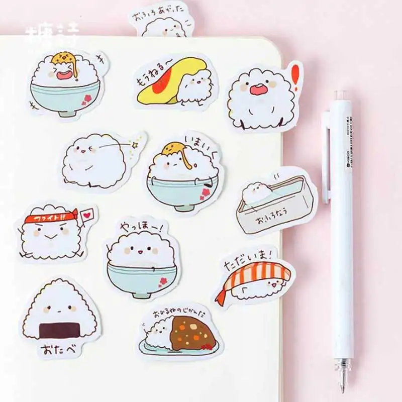 45 шт./кор. Японская еда Kawaii стикер s Канцтовары Скрапбукинг милые суши онигири