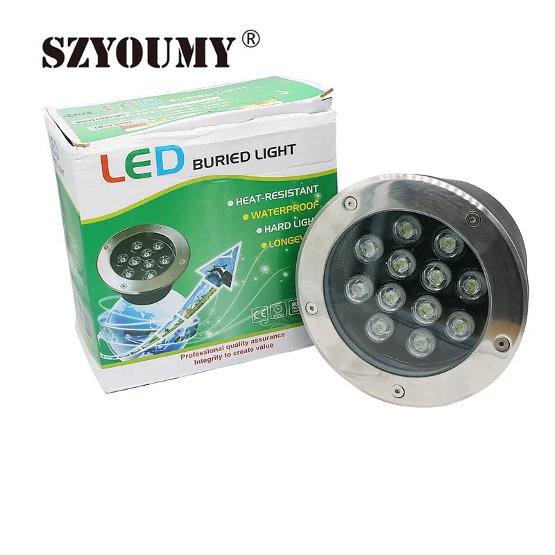 SZYOUMY Новый IP67 Водонепроницаемый AC 85-265V 12W LED подземный свет наземная лампа