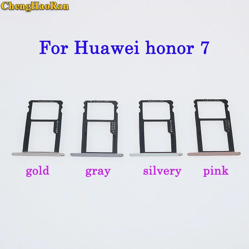 ChengHaoRan лоток sim-карты+ Micro D для карты памяти для huawei Honor 7/8/8X/8X max/Honor 8 lite запчастей SIM держатель лотка Слот для карт
