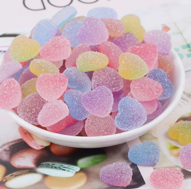 10 шт. Kawaii плоские резиновые кабошоны моделирование конфеты продукты милое в