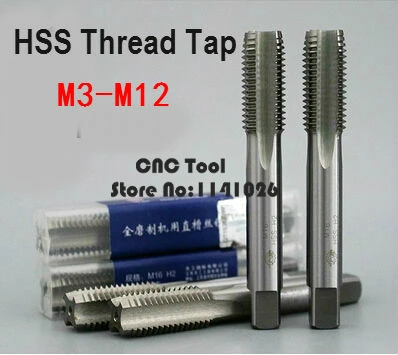 Новинка; 10 шт. M3/M4/M5/M6/M8/M8* 1/M10/M10*1/M12*1/M12*1,5 высокого Скорость Сталь HSS прямая канавка крепежный винт нитки метрической зажигания кухонный кран