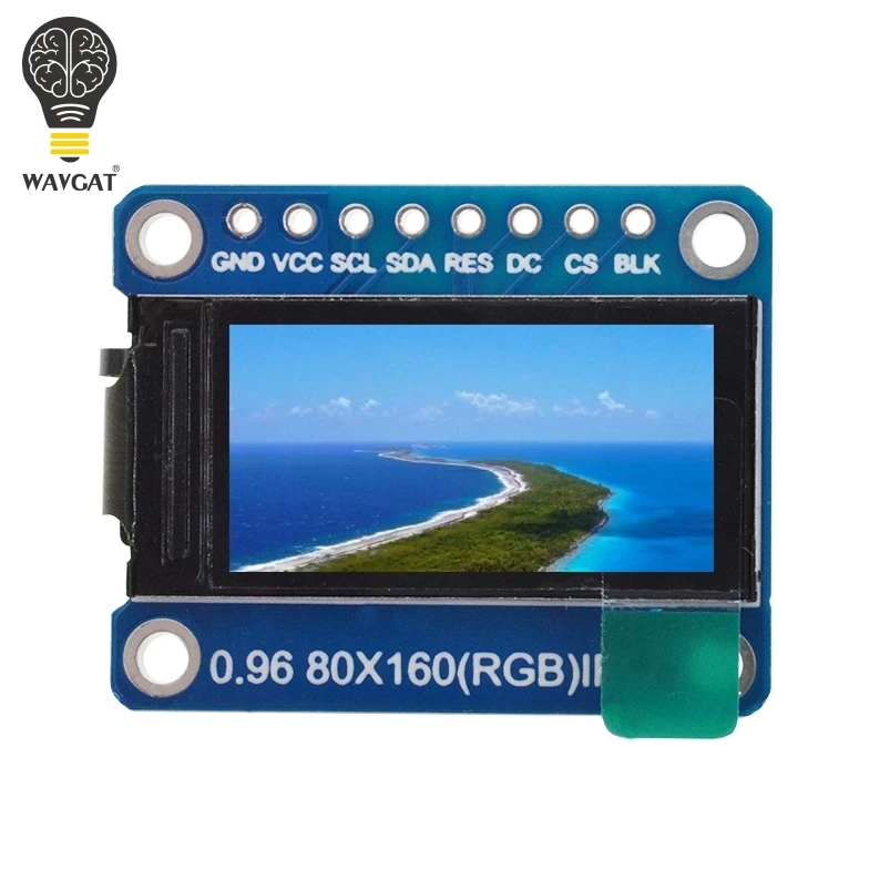 WAVGAT TFT дисплей 0,96/1,3 дюймов ips 7P SPI HD 65K полноцветный ЖК-модуль ST7735/ST7789 Привод IC 80*160 240*240(не OLED - Цвет: 0.96 inch