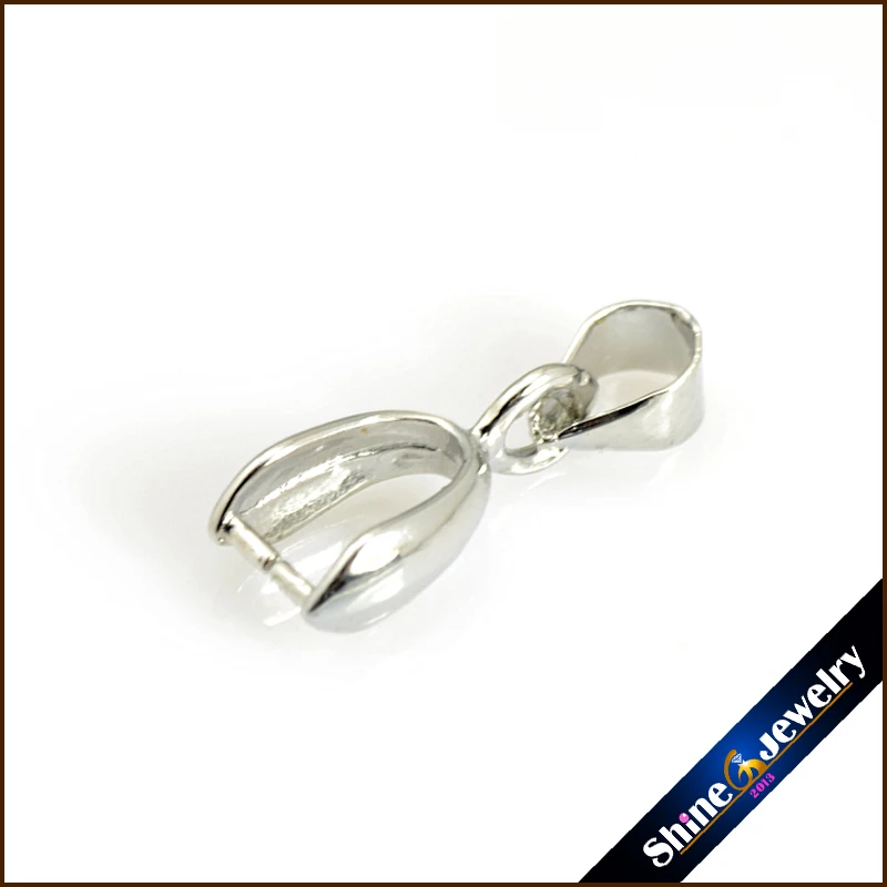 Wholesale 100 PCS/lot 13mm Pinch Clip Bail Charm Jewelry Findings Clasps Hook For Pendant Necklace DIY Making Connectors | Украшения и