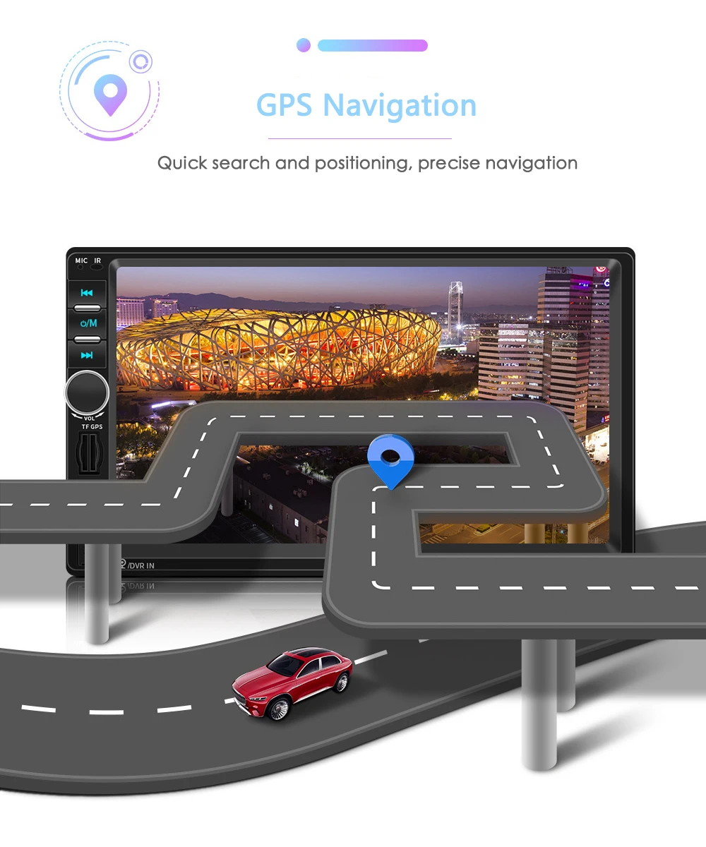 " HD 2Din сенсорный в тире автомобиль MP5 плеер многоязычный Bluetooth gps Navi+ задняя камера автомобиля стерео радио