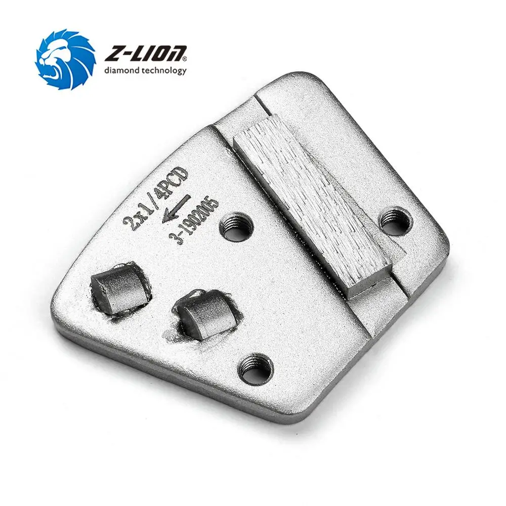 Z-LION 12PCS/LOT PCD Diamond Grinding Block Epoxy Glue Paint Removing Disk Concrete Floor Trapezoid Polishing Pad Abrasive Tools |