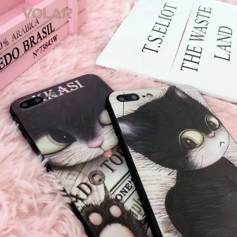 Мода прекрасный кот Телефонные Чехлы для iPhone 7 чехол Cute Товары кошек животного