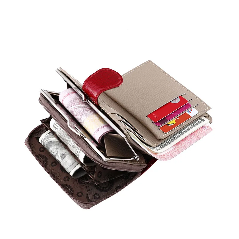 Кошелек из коровьей кожи женские кошельки на молнии сумка для монет натуральной