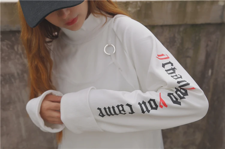 2017 New Arrival Autumn Women Fashion two-piece suit for The skirt with shoulder-straps + hoodie White and Black Color | Женская одежда