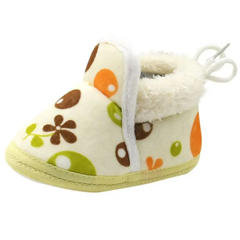 Теплая обувь с цветами для маленьких девочек и мальчиков теплые зимние ботинки