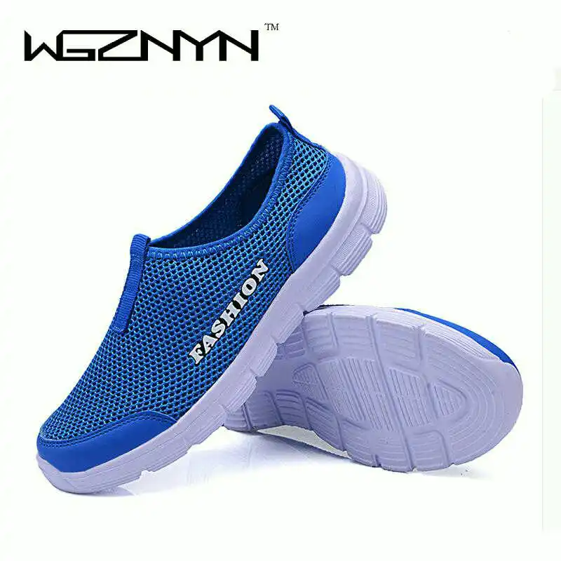 2017 Unisex Lovers Обувь Летние Дышащая Сетка Полые женская Плоские Туфли Скольжения на