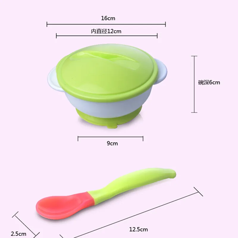 Новые детские присоска для еды чаша ложка комплект посуда тяжести Нескользящая