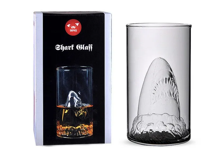 1 шт. прозрачный бокал для путешествий кофейный Акула чай пиво воды забавные
