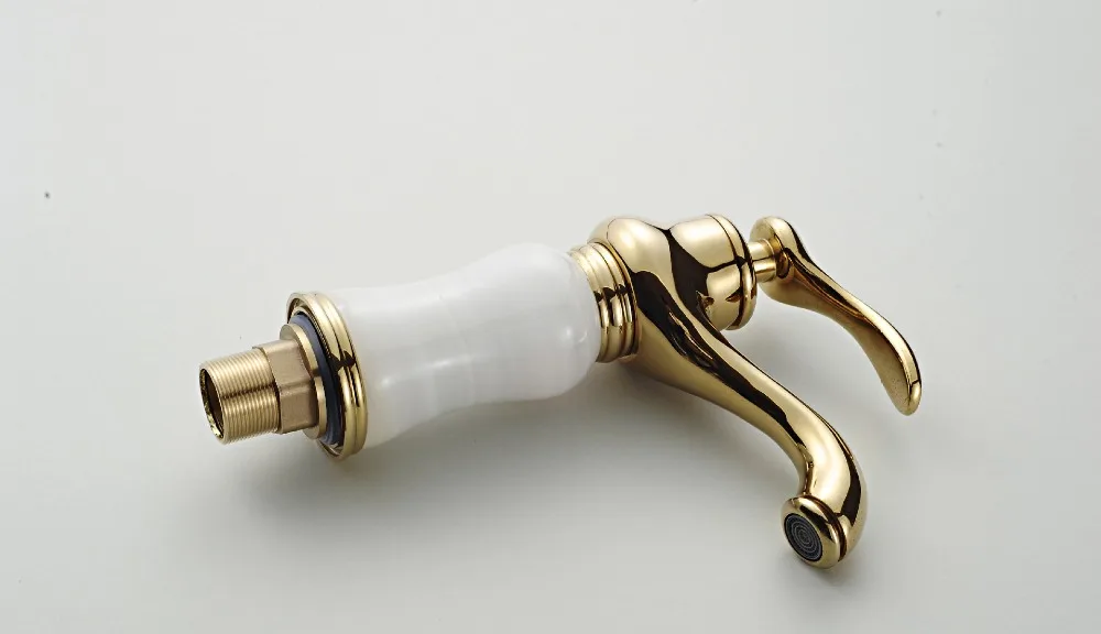 Бесплатная доставка новый дизайн Нефритовый камень золотой умывальник