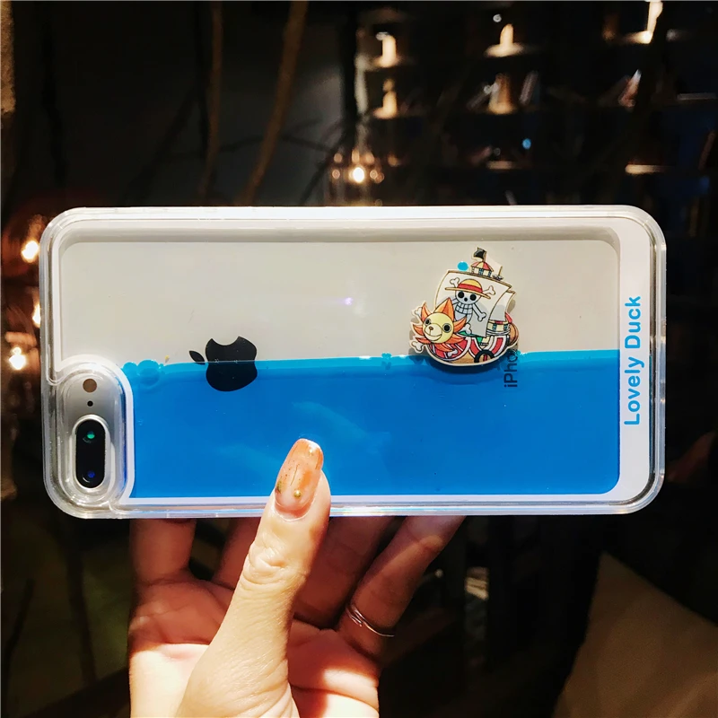 Dynamic Liquid Case For iPhone X Xs Max Xr Hard PC Cartoon Capinha 6 s 6s 7 8 Plus Cover ipone iPhoneX iPhone8 Cases |
