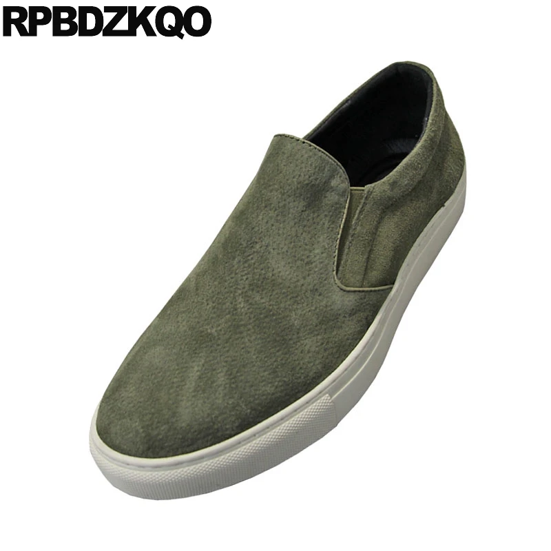 High Quality Slip On Luxury Soft New Flats Black Real Leather Summer Suede Men Shoes Breathable Fashion Stylish Driving Green | Обувь