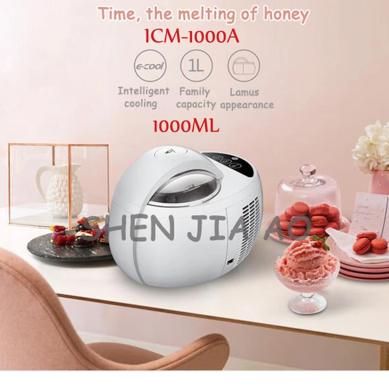 

Home 1L automatic large capacity ice cream machine DIY fruit ice cream machine double insulation ice cream machine 220V 110W 1PC