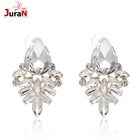 JURAN 2018 хорошее качество Новые Модные женские массивные черные прозрачные серьги-гвоздики для женщин серьги заводская цена W3106