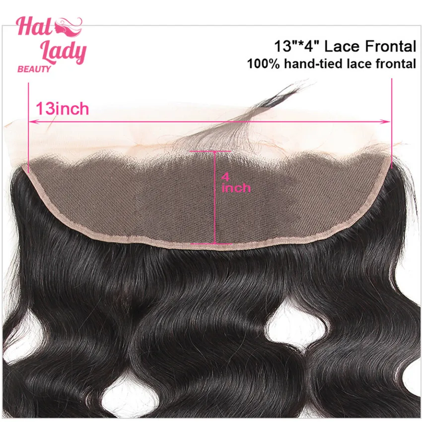 Halo Lady Beauty 13x4 бразильские волнистые волосы с фронтальной шнуровкой 100%