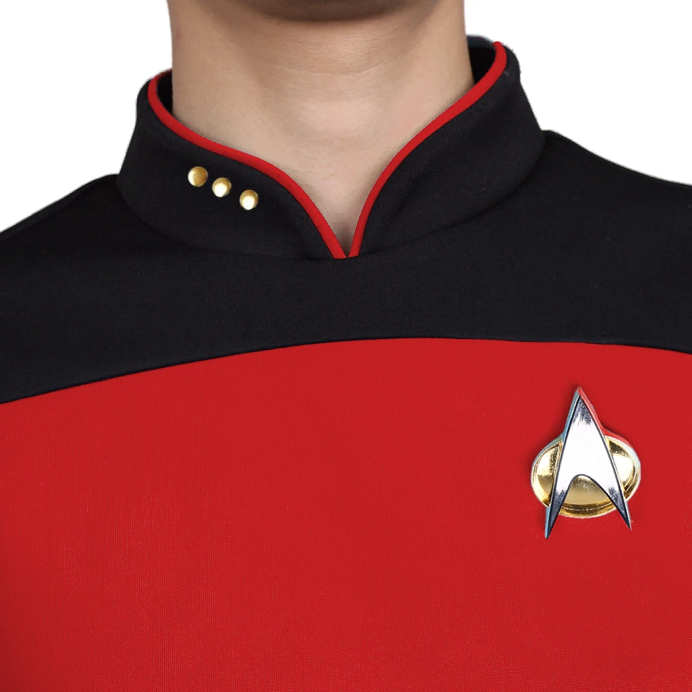 Star TNG красная рубашка нового поколения для путешествий Униформа костюм косплея