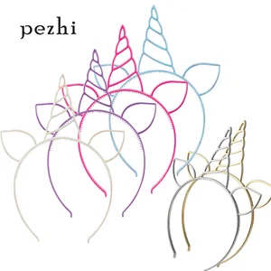 6 шт. Лидер продаж, модная повязка на голову с единорогом, перламутровый обруч для волос, праздничные аксессуары для вечерние