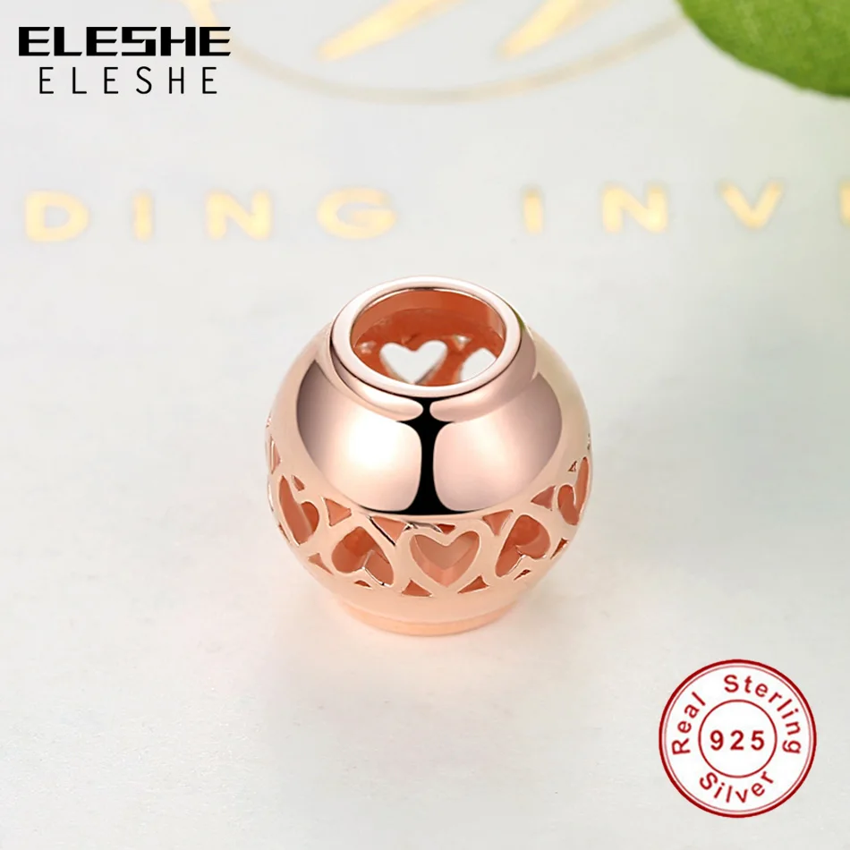 ELESHE 925 Стерлингового Серебра Дейзи, Корона Кристалл CZ Подвески Fit очарование Pandora Браслет Ожерелье Подлинные Ювелирные Изделия Аксессуары