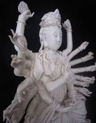 Огромный Дэхуа Фарфор 1000 дуга Авалокитешвара Кван инь Статуя Будды Гуаньинь|statues