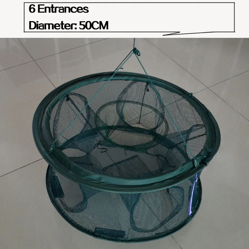 Новые продукты Автоматического Рыболовная Сеть Креветки Кейдж Нейлон Складная