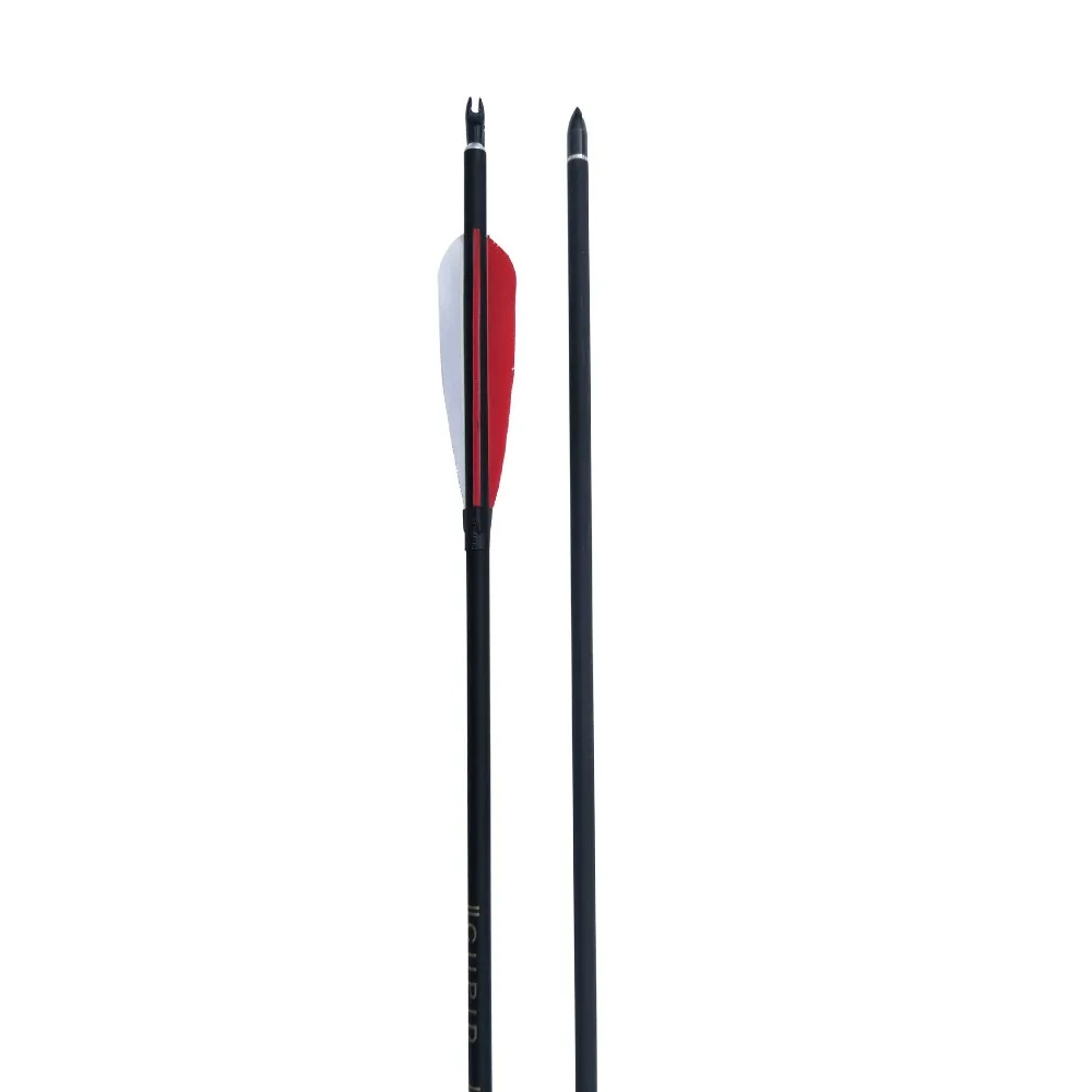 

12pcs New 5" Turkey feather Carbon Arrows 31" Spine 600 Archery Arrows Shaft Target Practice & Screw Tips